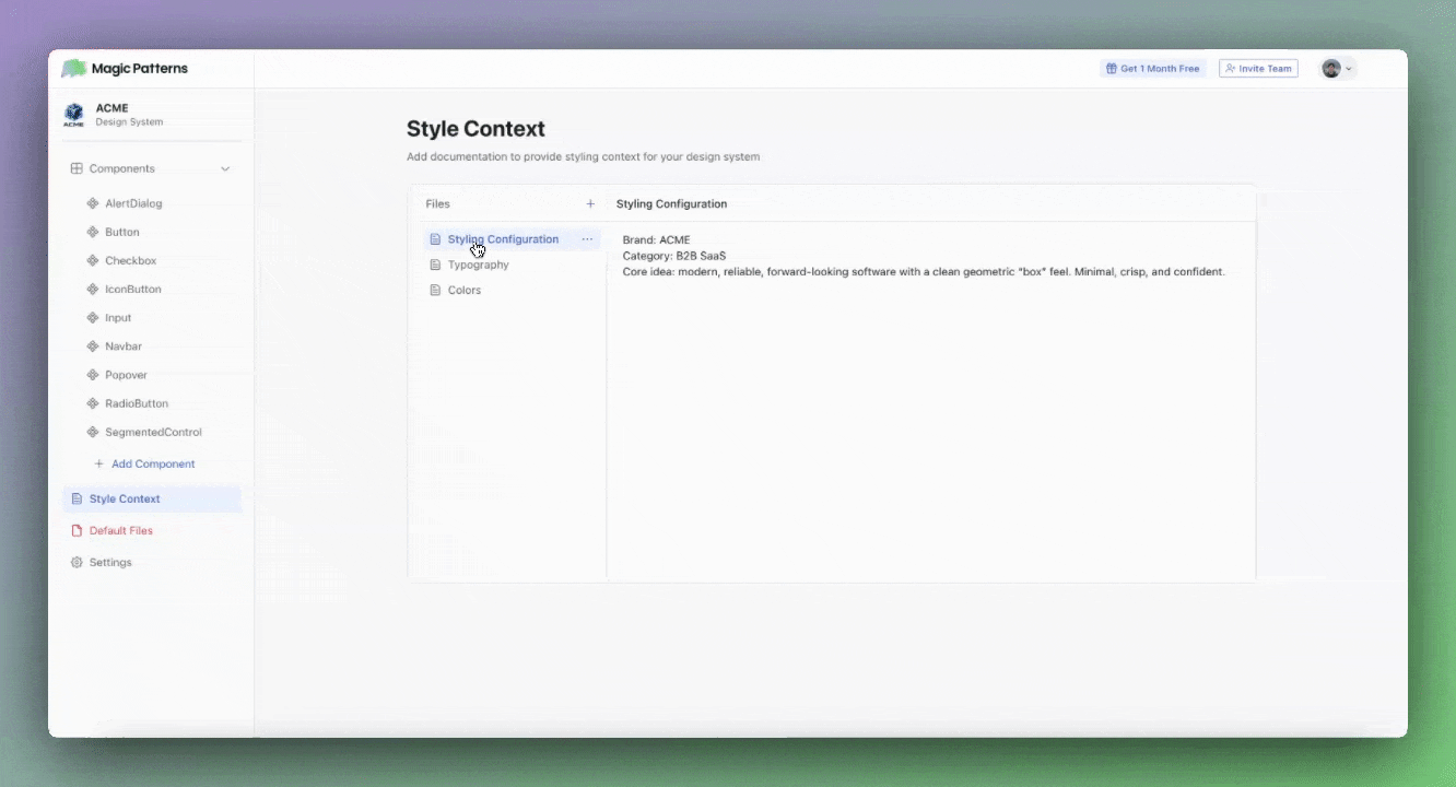 Style Context Configuration
